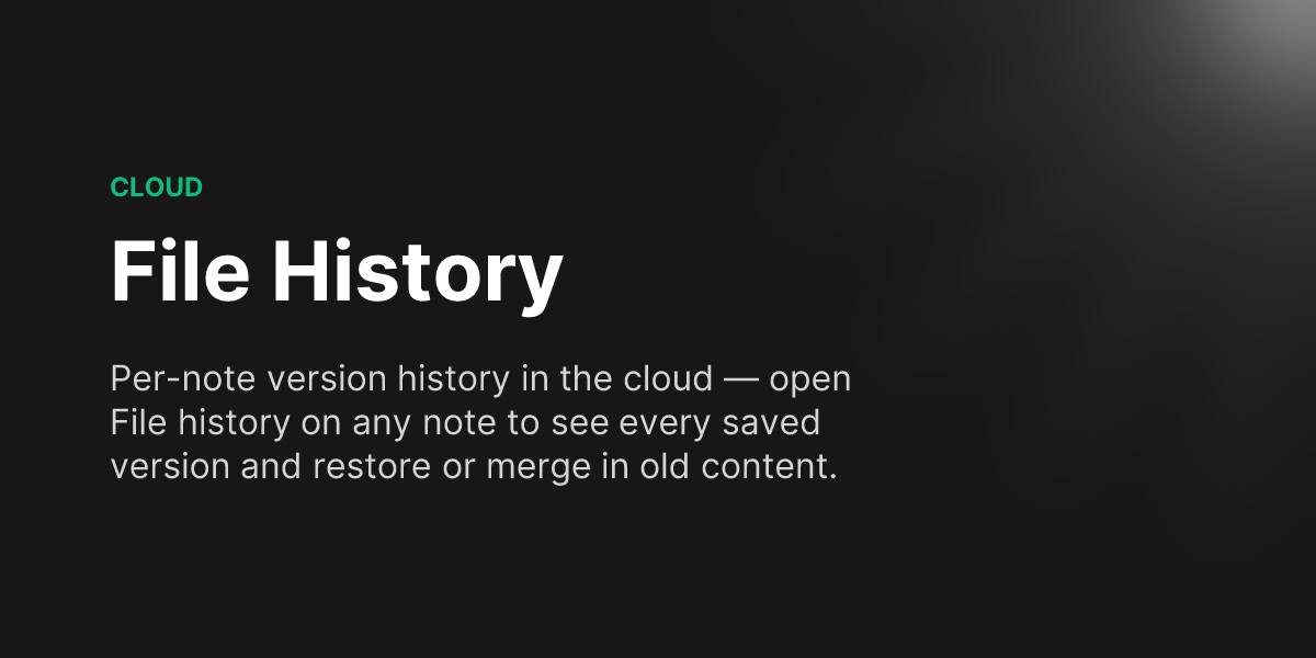 Web Memory Files File History - Basic Memory