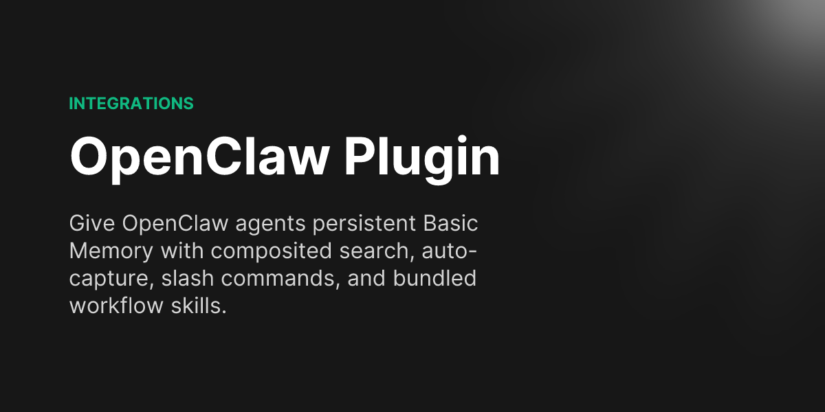 OpenClaw Plugin - Basic Memory