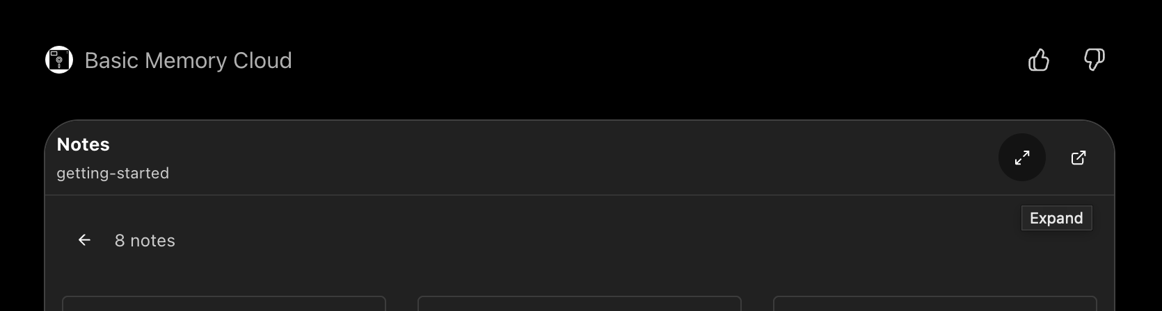 The Expand action in Pocketbook header