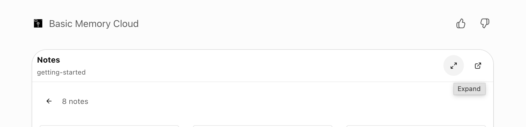 The Expand action in Pocketbook header